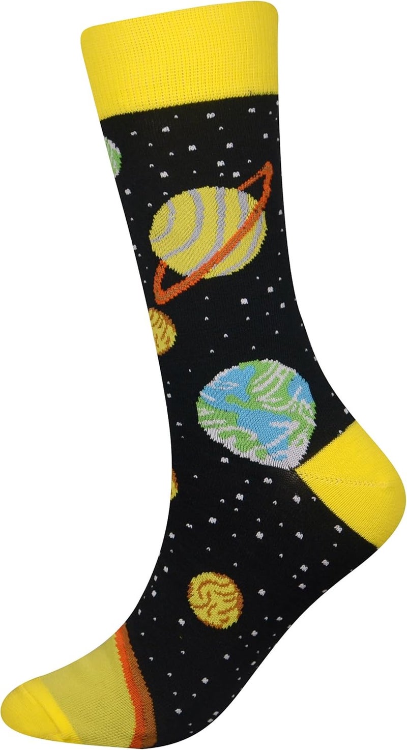 Cansok Men's 2/4 Packs Fun Crazy Novelty Dress Crew Socks - Image 5